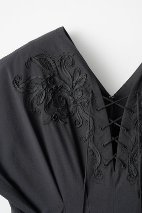 Glimmer embroidered jumpsuit (Black)