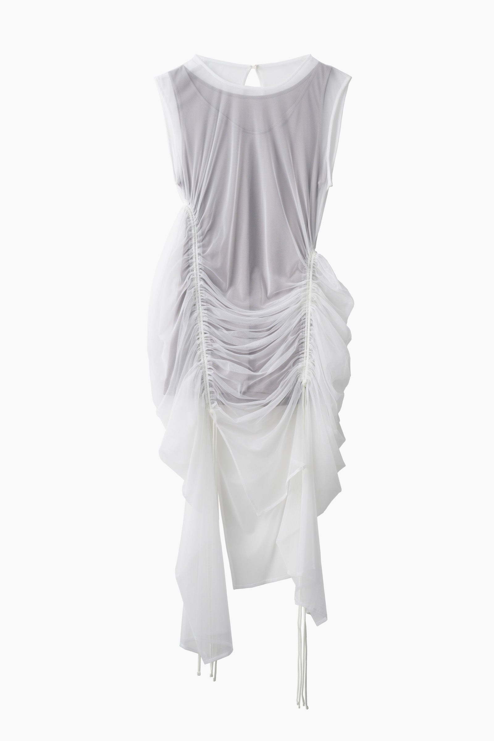 Stem tulle dress (White)