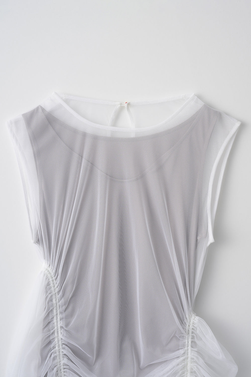 Stem tulle dress (White)