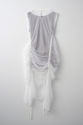 Stem tulle dress (White)