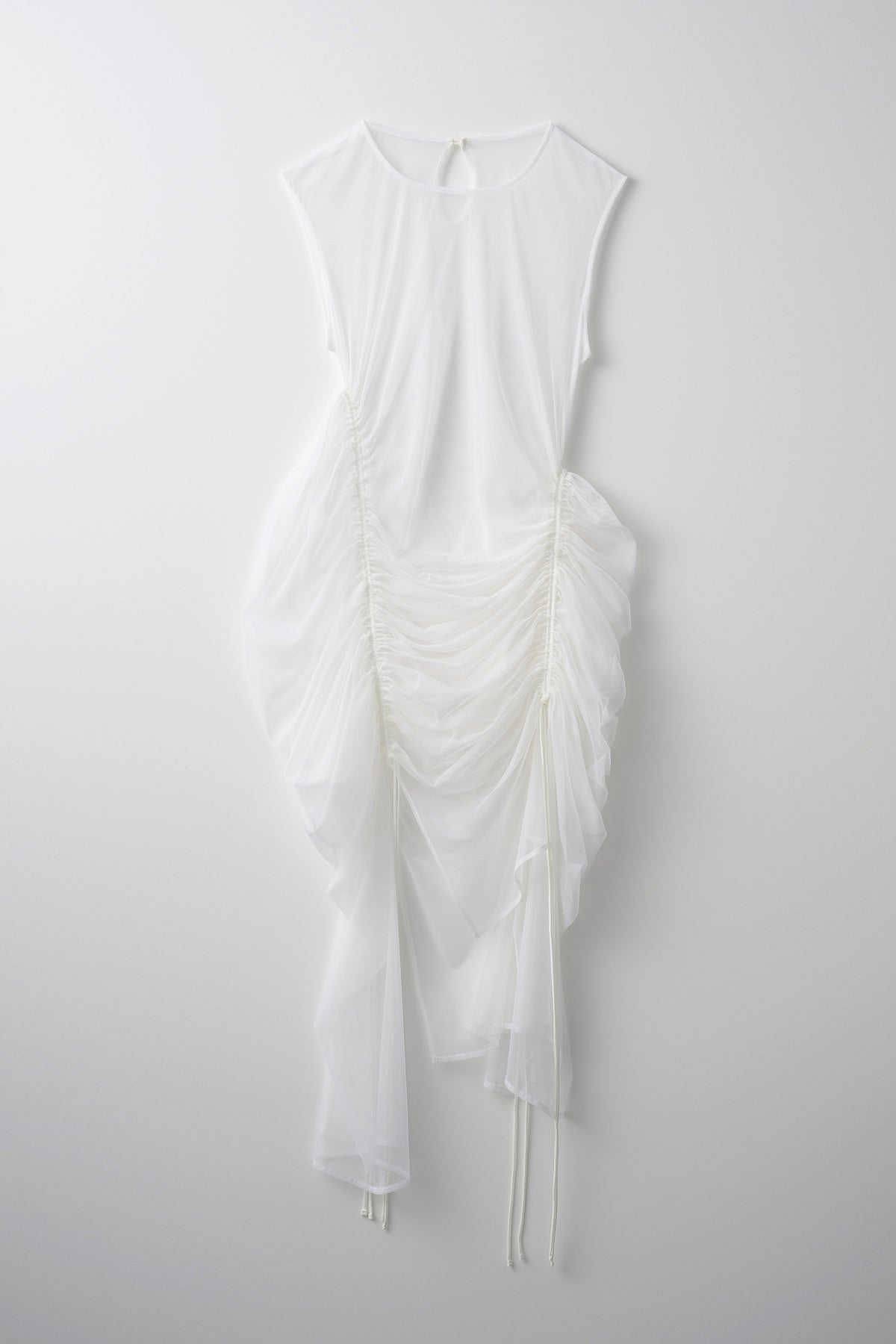 Stem tulle dress (White)