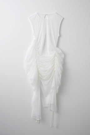 Stem tulle dress (White)