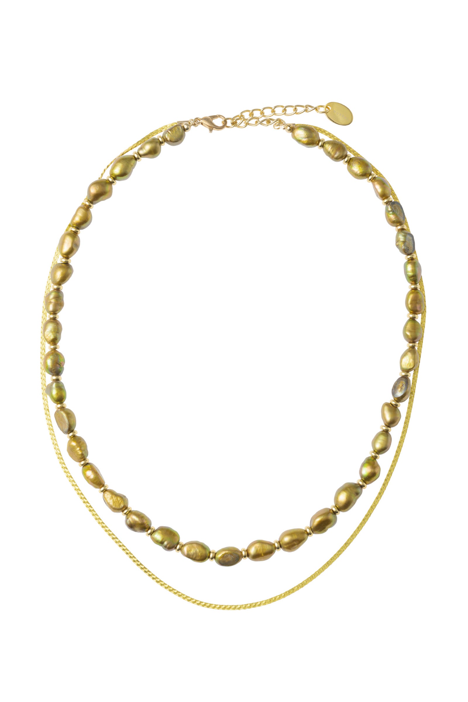 Faint pearl necklace (Gold)