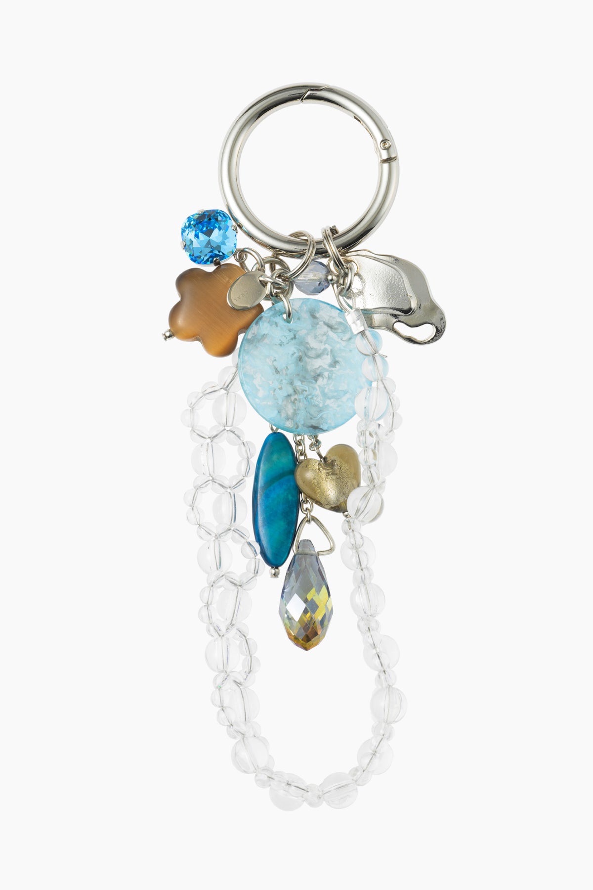 Jewel charm keychain (Silver)