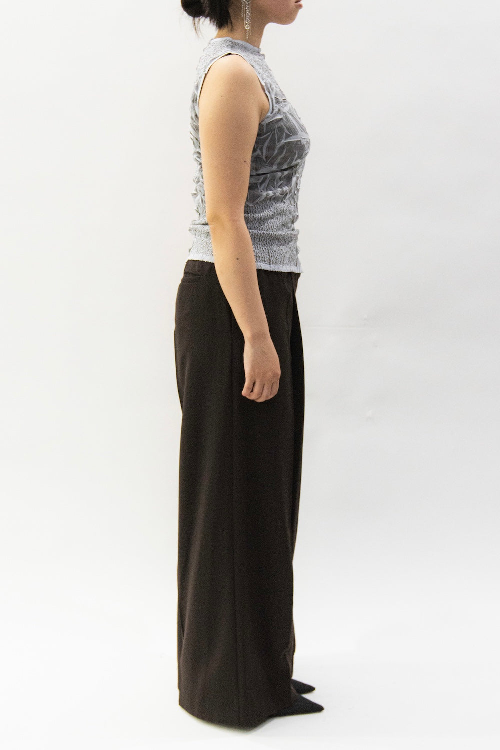 MURRAL Crumpled sleeveless tops (Gray)