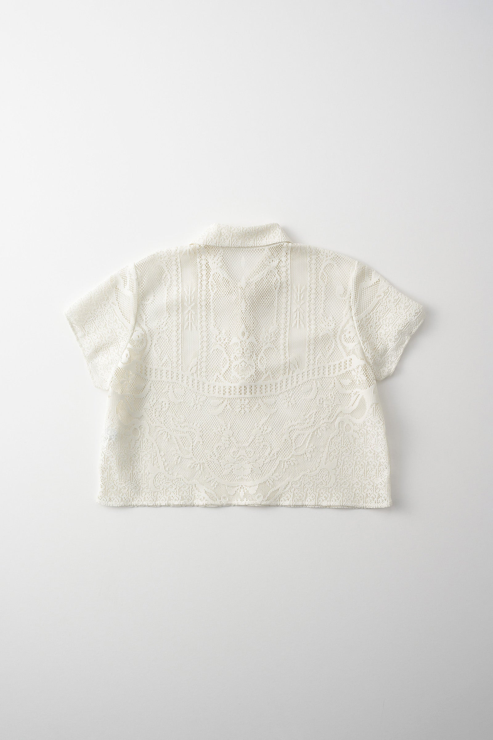 Mirror lace polo (White)