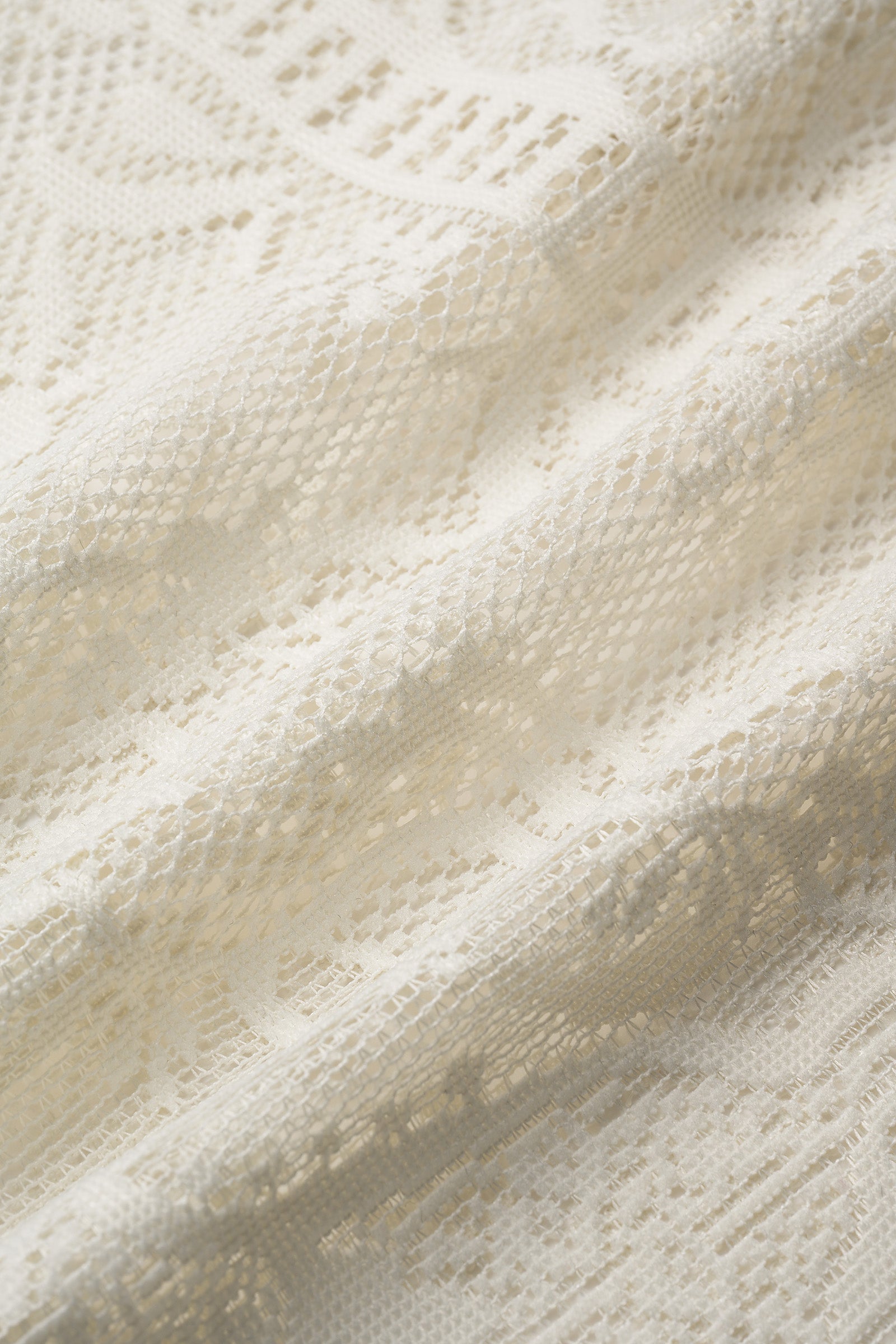 Mirror lace polo (White)