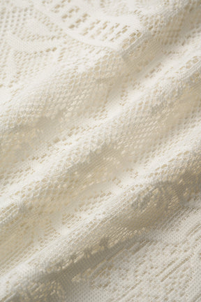 Mirror lace polo (White)