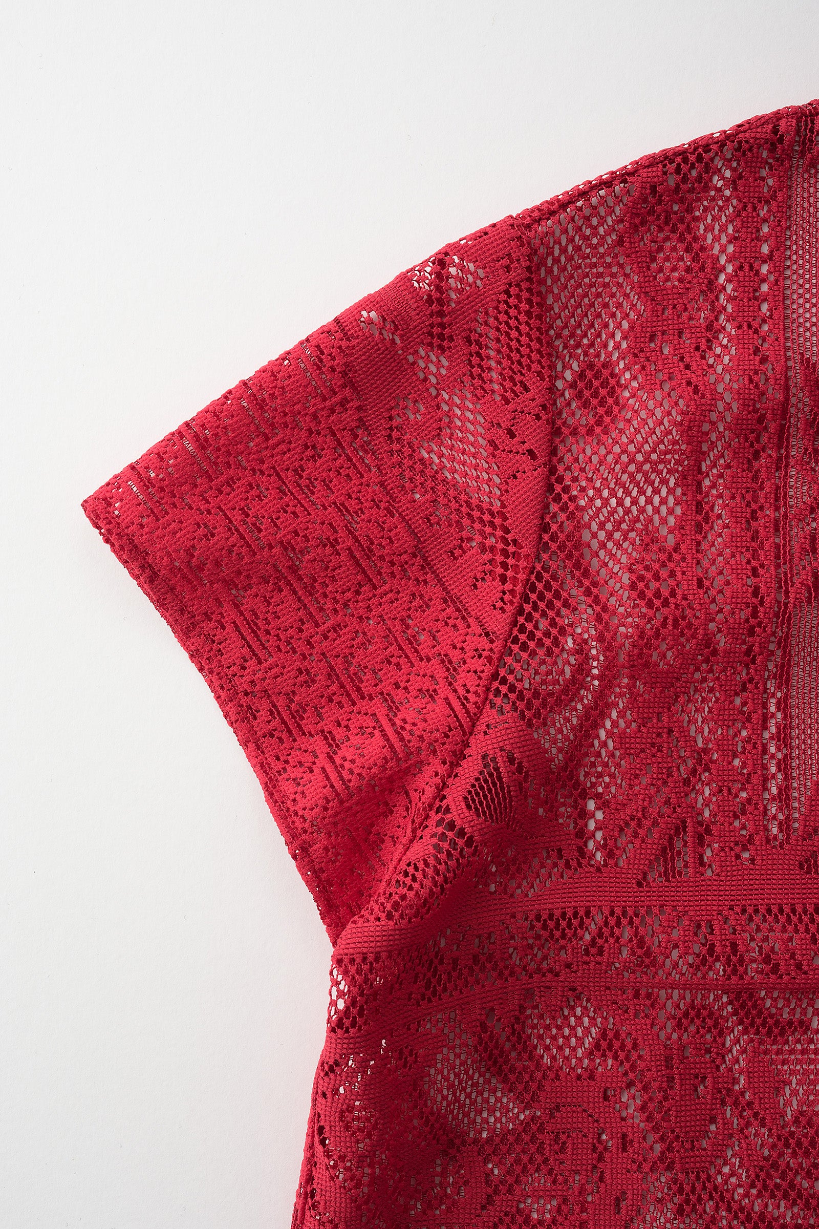 Mirror lace polo (Red)