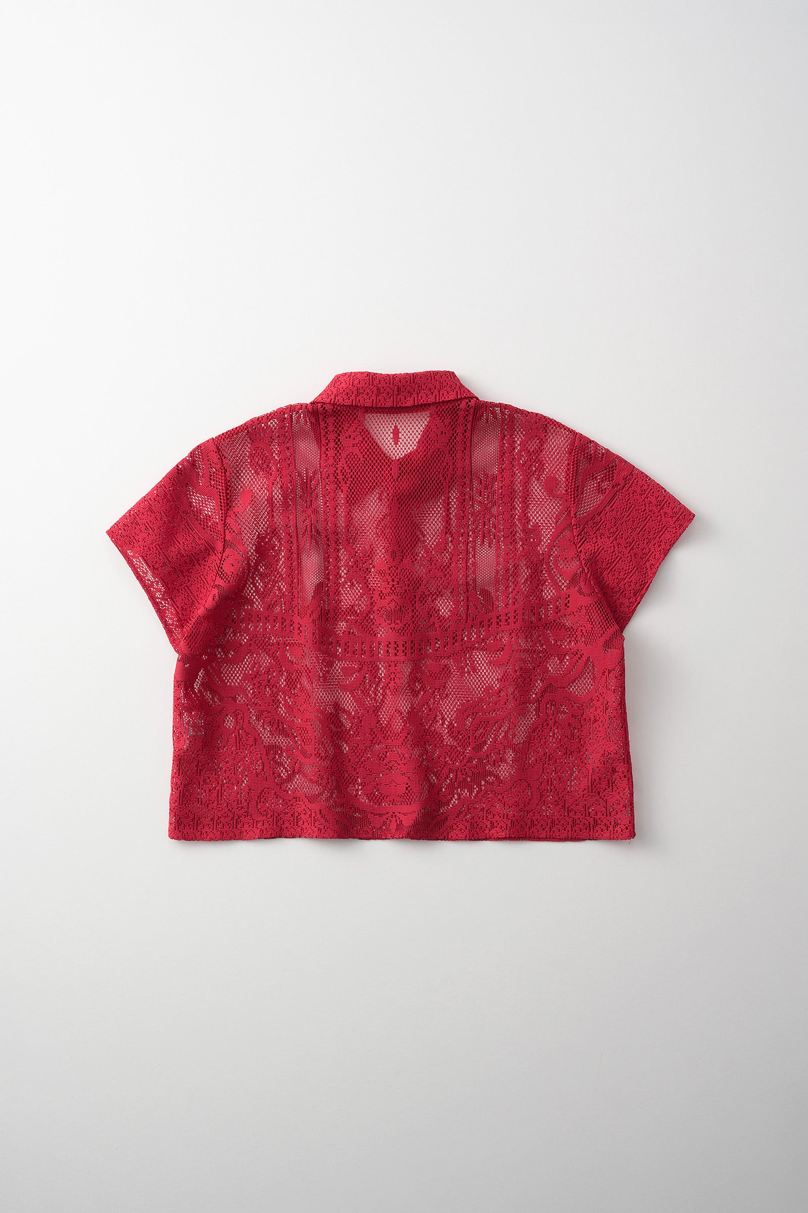Mirror lace polo (Red)