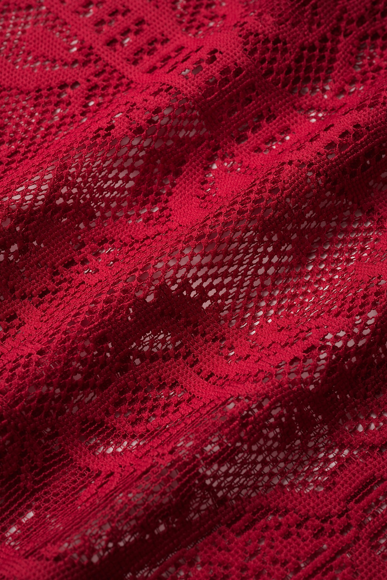 Mirror lace polo (Red)
