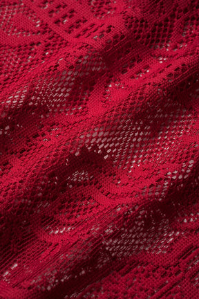 Mirror lace polo (Red)
