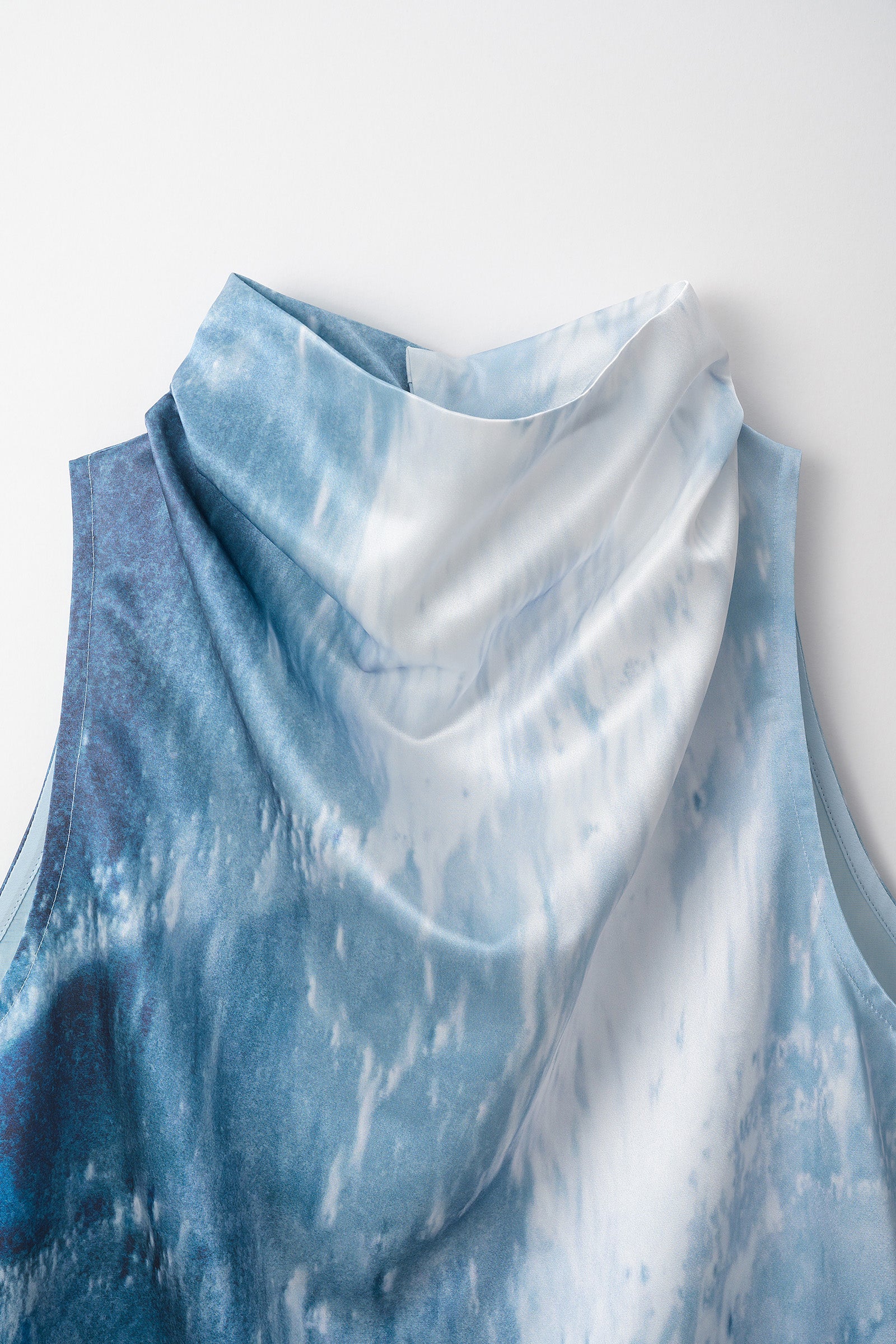 Water mirror print tops (Blue)