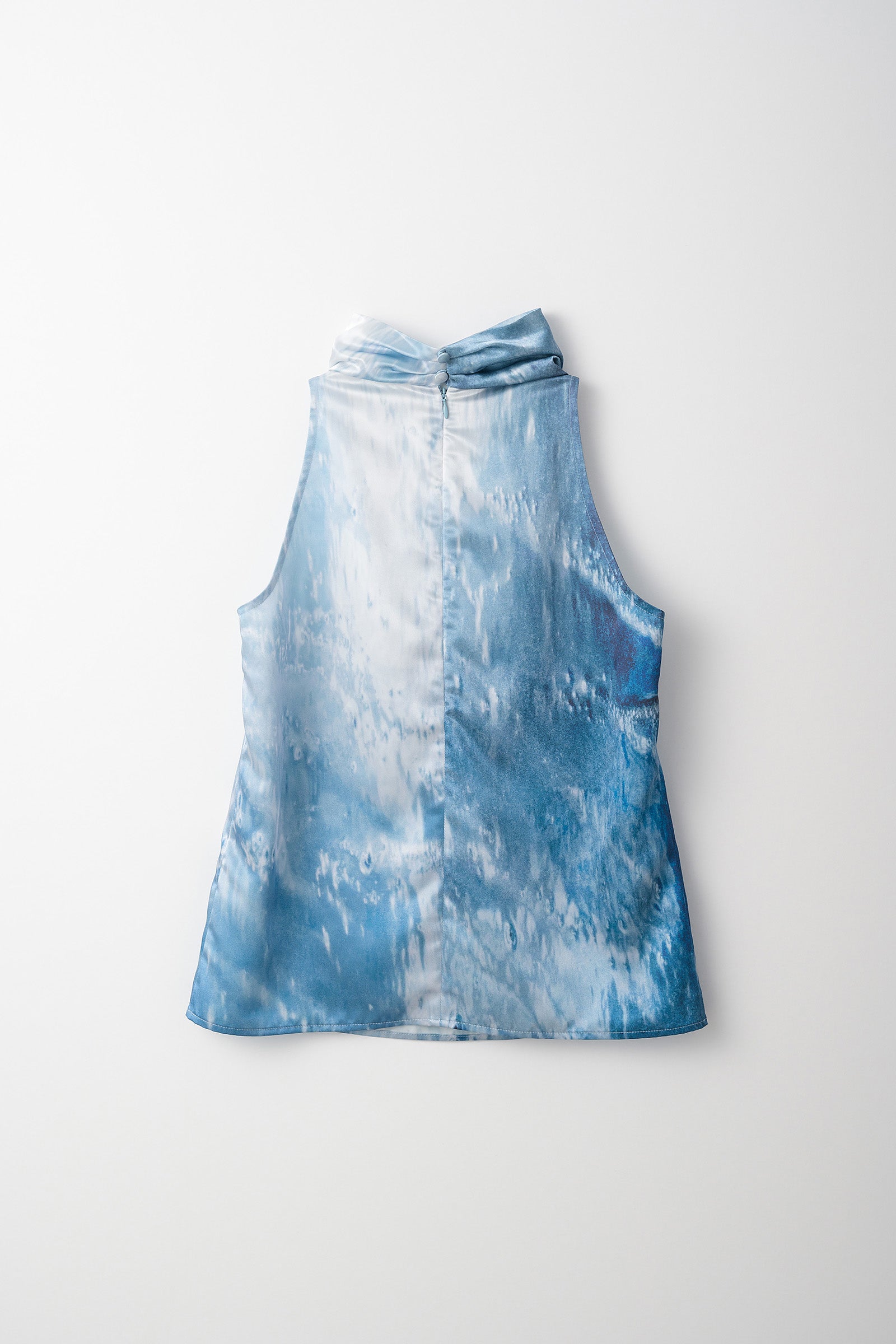 Water mirror print tops (Blue)