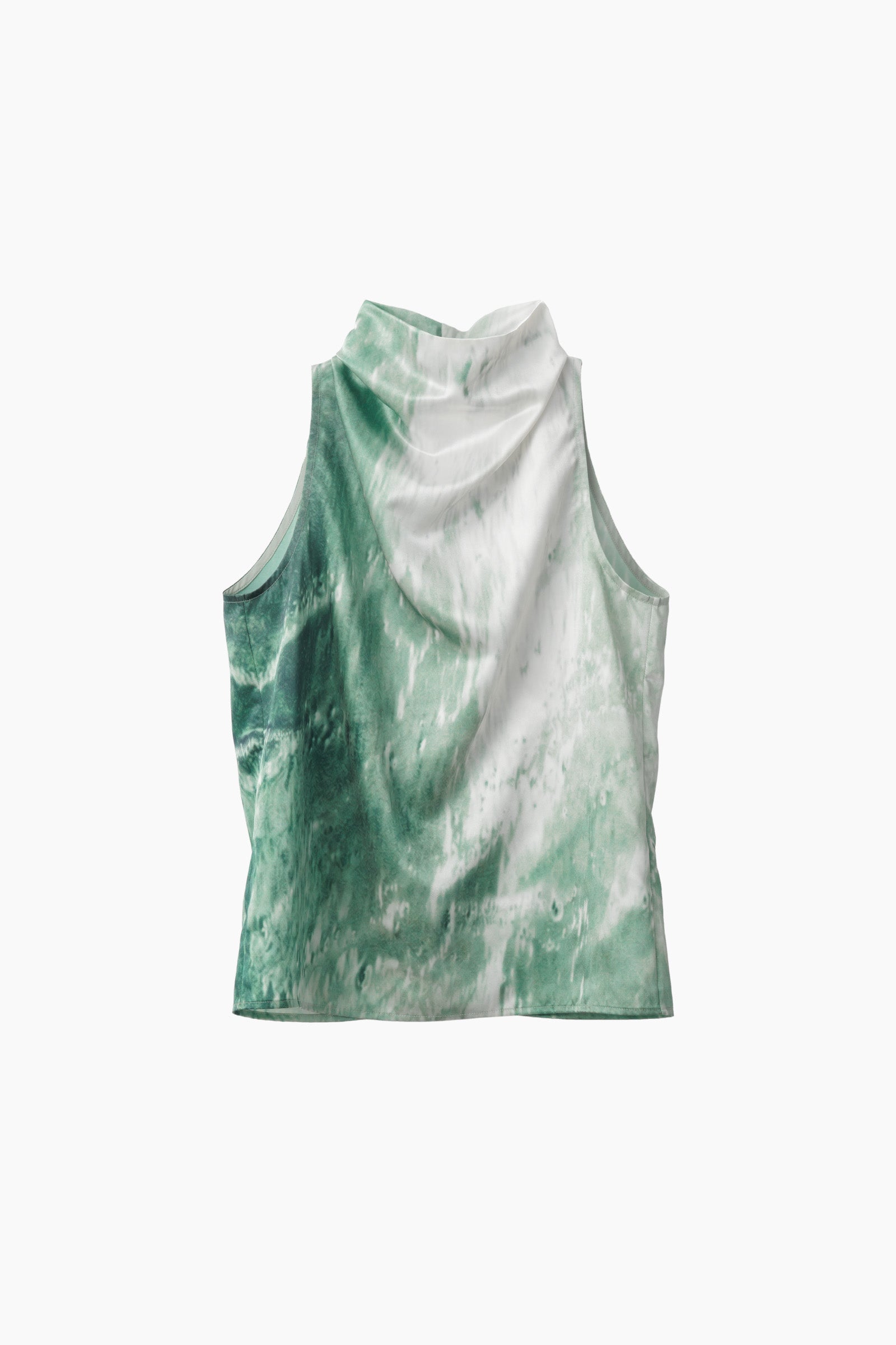 Water mirror print tops (Green)