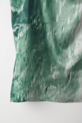 Water mirror print tops (Green)