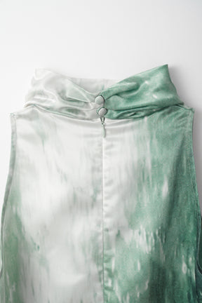 Water mirror print tops (Green)