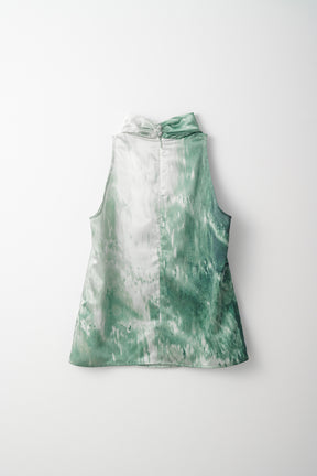Water mirror print tops (Green)