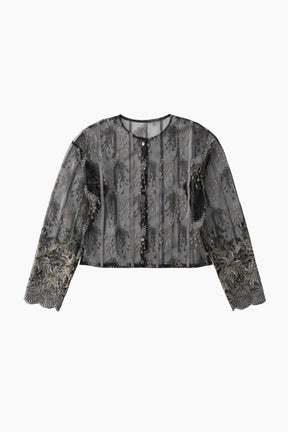 Classic lace cardigan (Black)