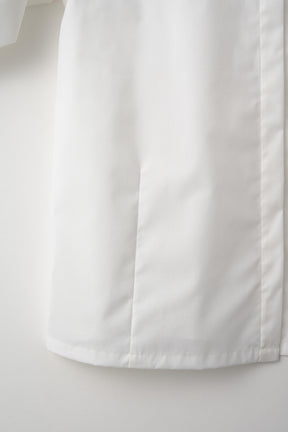 Droplet flower embroidered shirt (White)