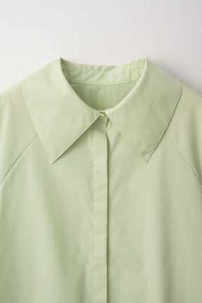 Droplet flower embroidered shirt (Light green)