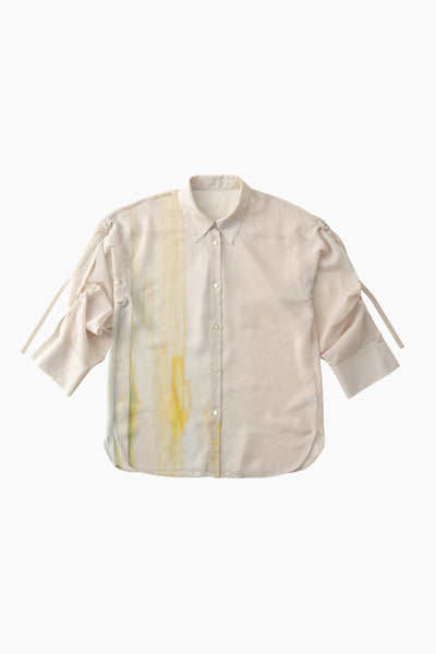 Narcissus print shirt (Ecru)