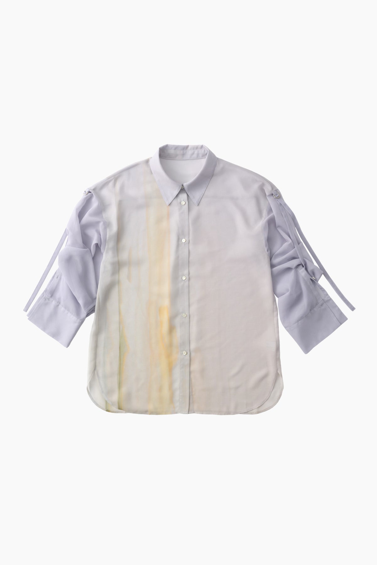 Narcissus print shirt (Blue)