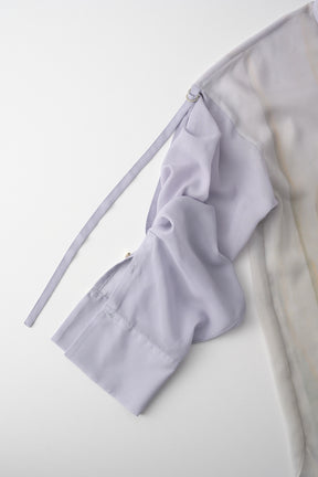 Narcissus print shirt (Blue)