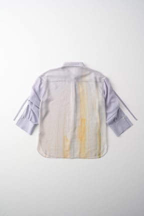 Narcissus print shirt (Blue)
