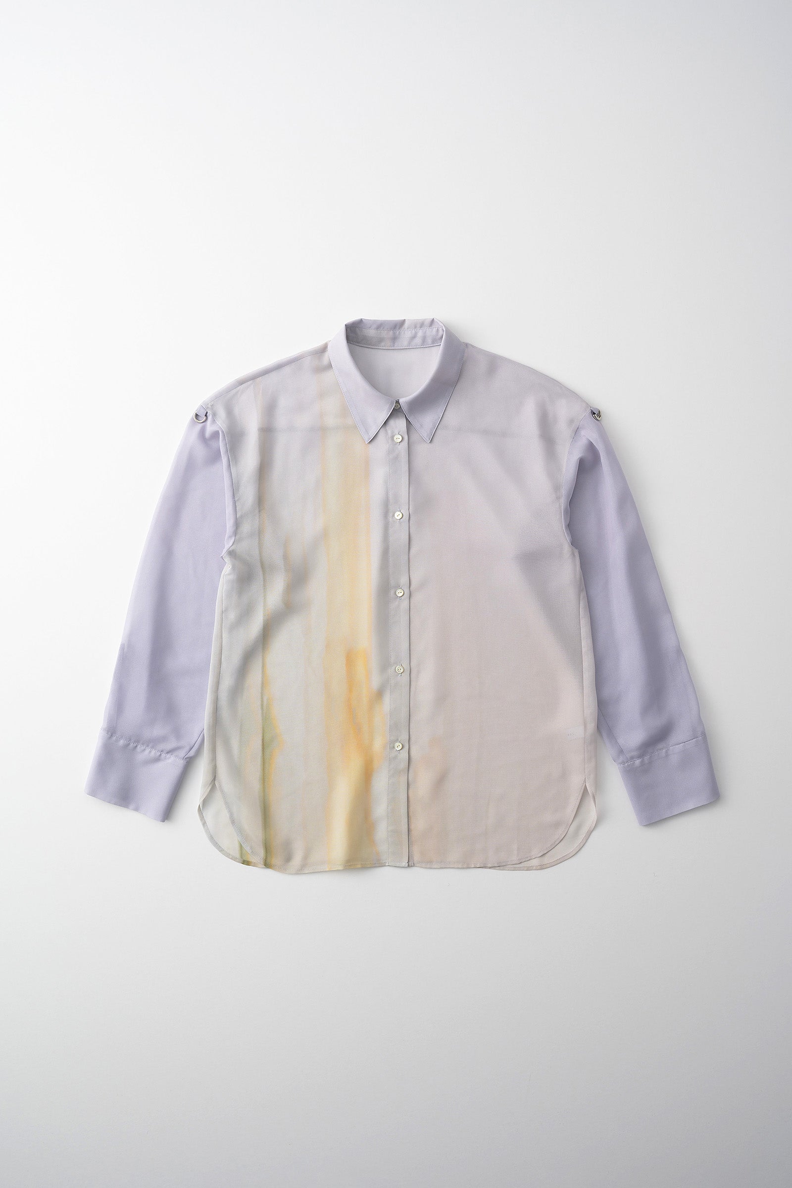 Narcissus print shirt (Blue)