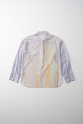 Narcissus print shirt (Blue)