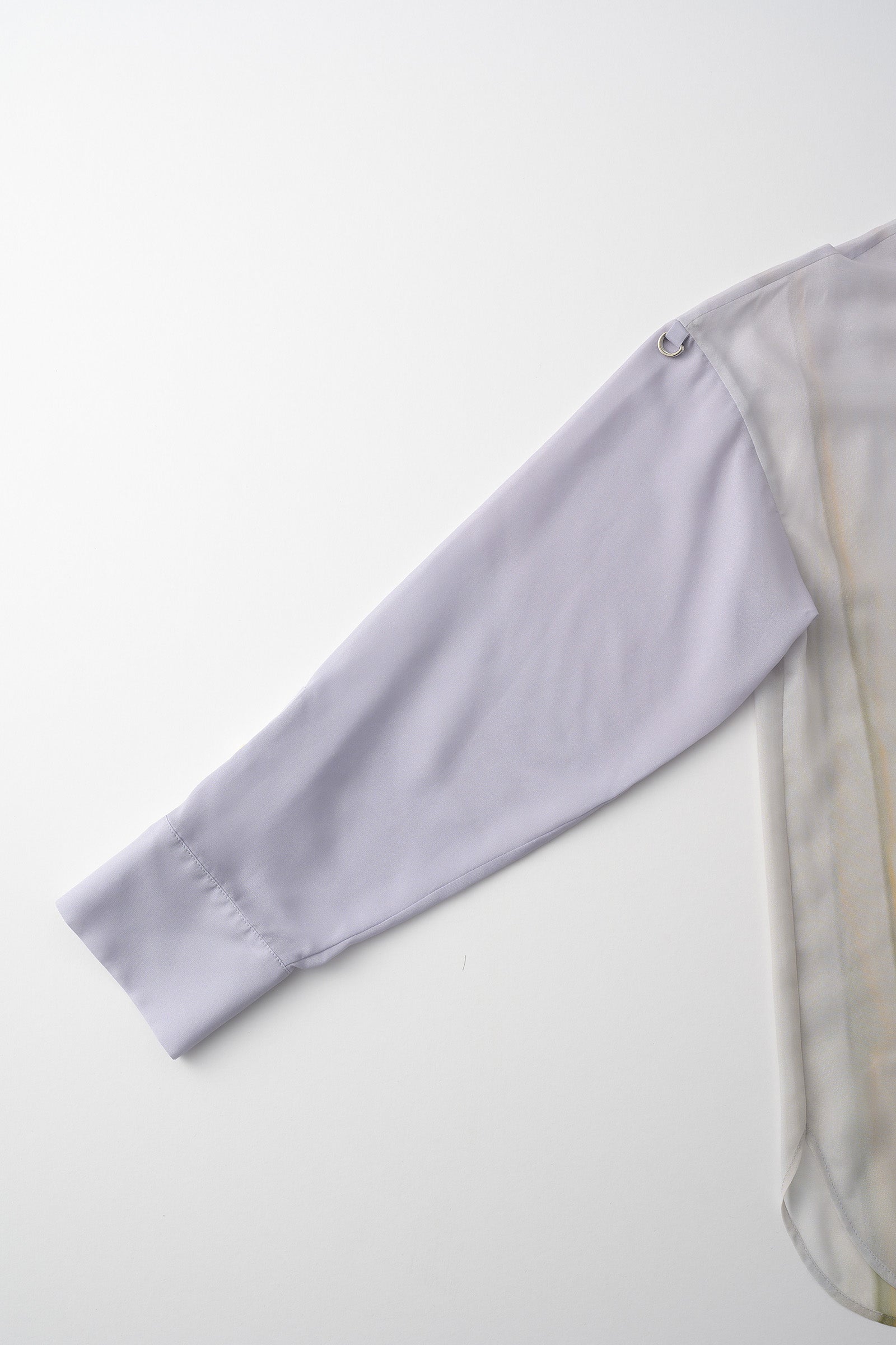 Narcissus print shirt (Blue)