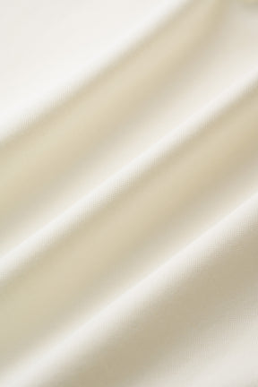Brooch gather asymmetric tops (White)