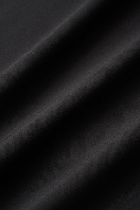Brooch gather asymmetric tops (Black)