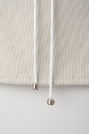 Lace up embroidered tank (Ivory)
