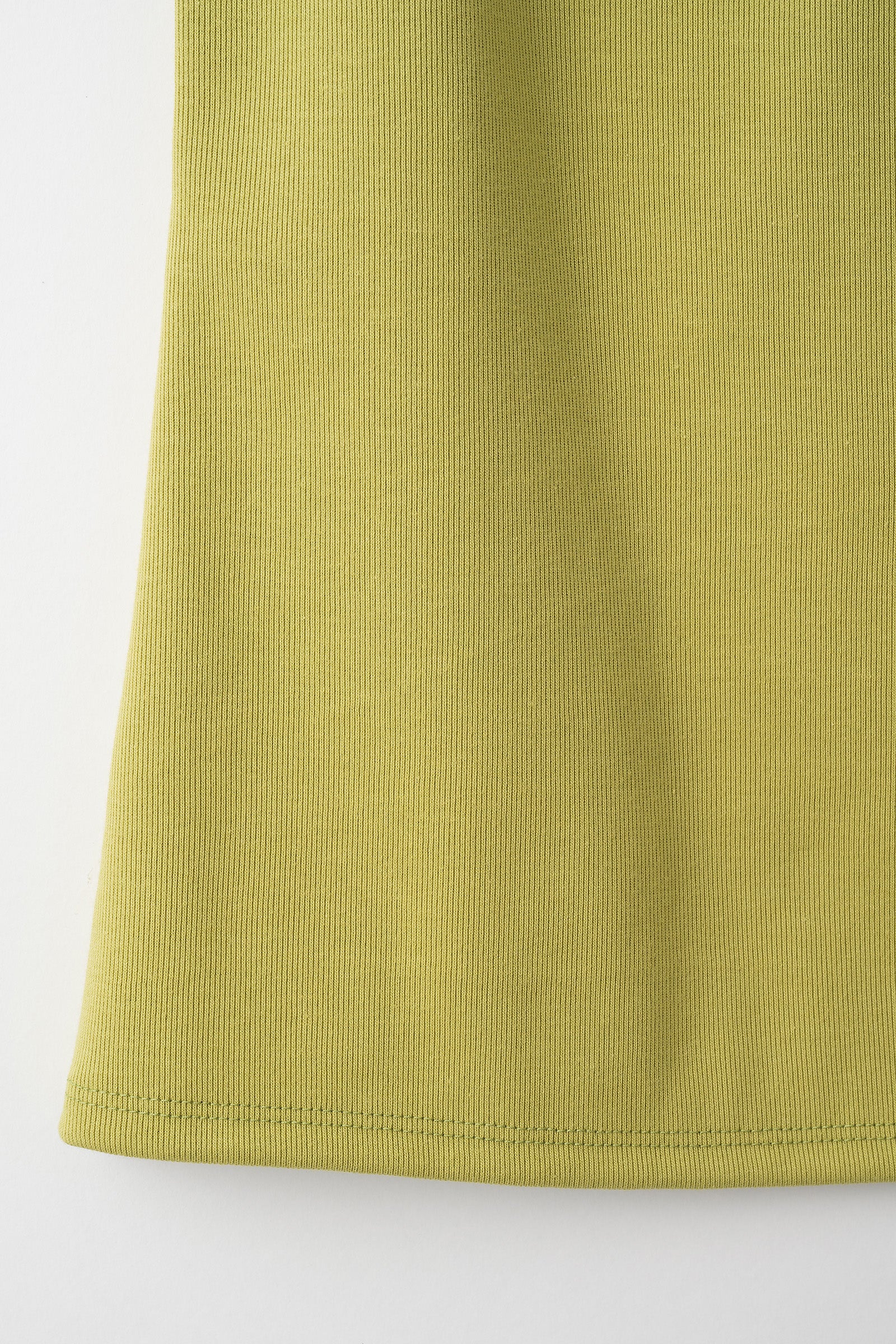 Lace up embroidered tank (Yellow green)