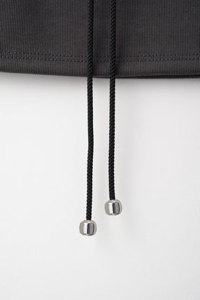 Lace up embroidered tank (Gray)