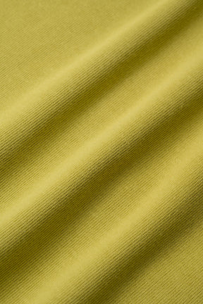 Lace up embroidered tops (Yellow green)