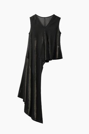 Fluid glimmer asymmetric tank (Black)