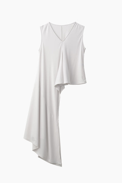 Draped asymmetric tank (Ice gray)