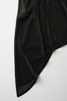 Fluid glimmer asymmetric tops (Black)