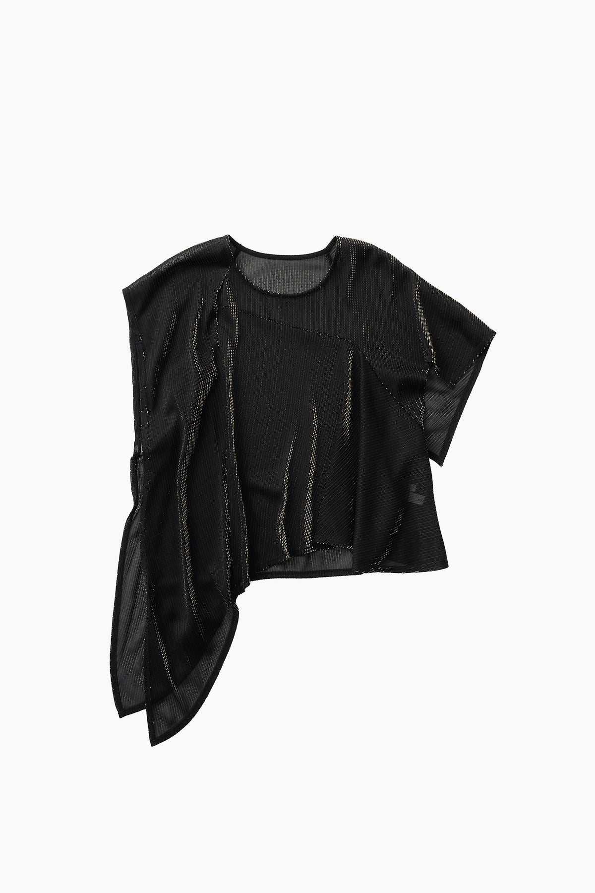 Fluid glimmer asymmetric tops (Black)