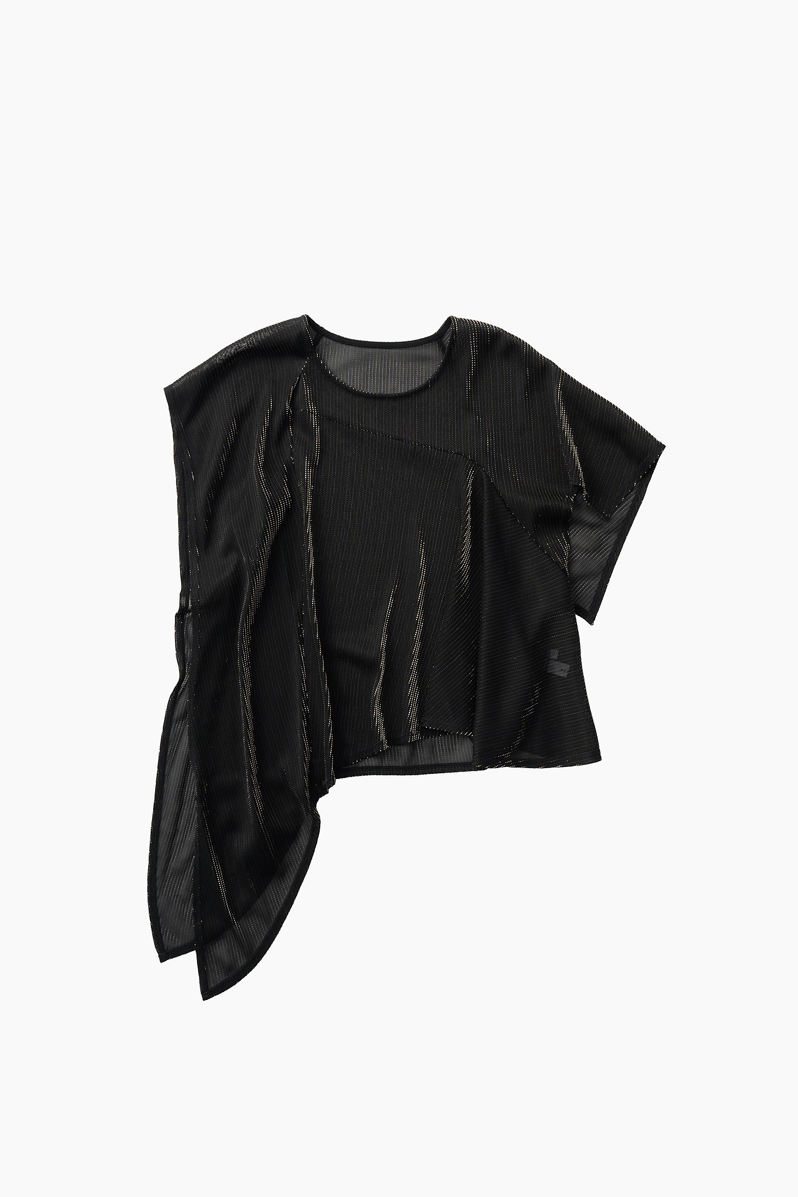 Fluid glimmer asymmetric tops (Black)