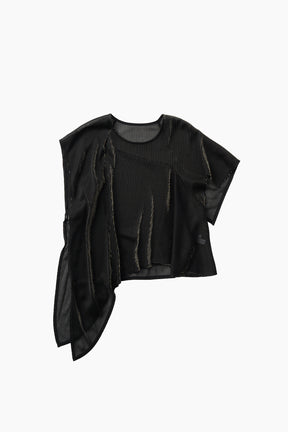 Fluid glimmer asymmetric tops (Black)