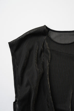 Fluid glimmer asymmetric tops (Black)