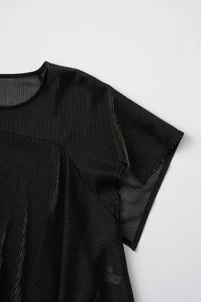 Fluid glimmer asymmetric tops (Black)