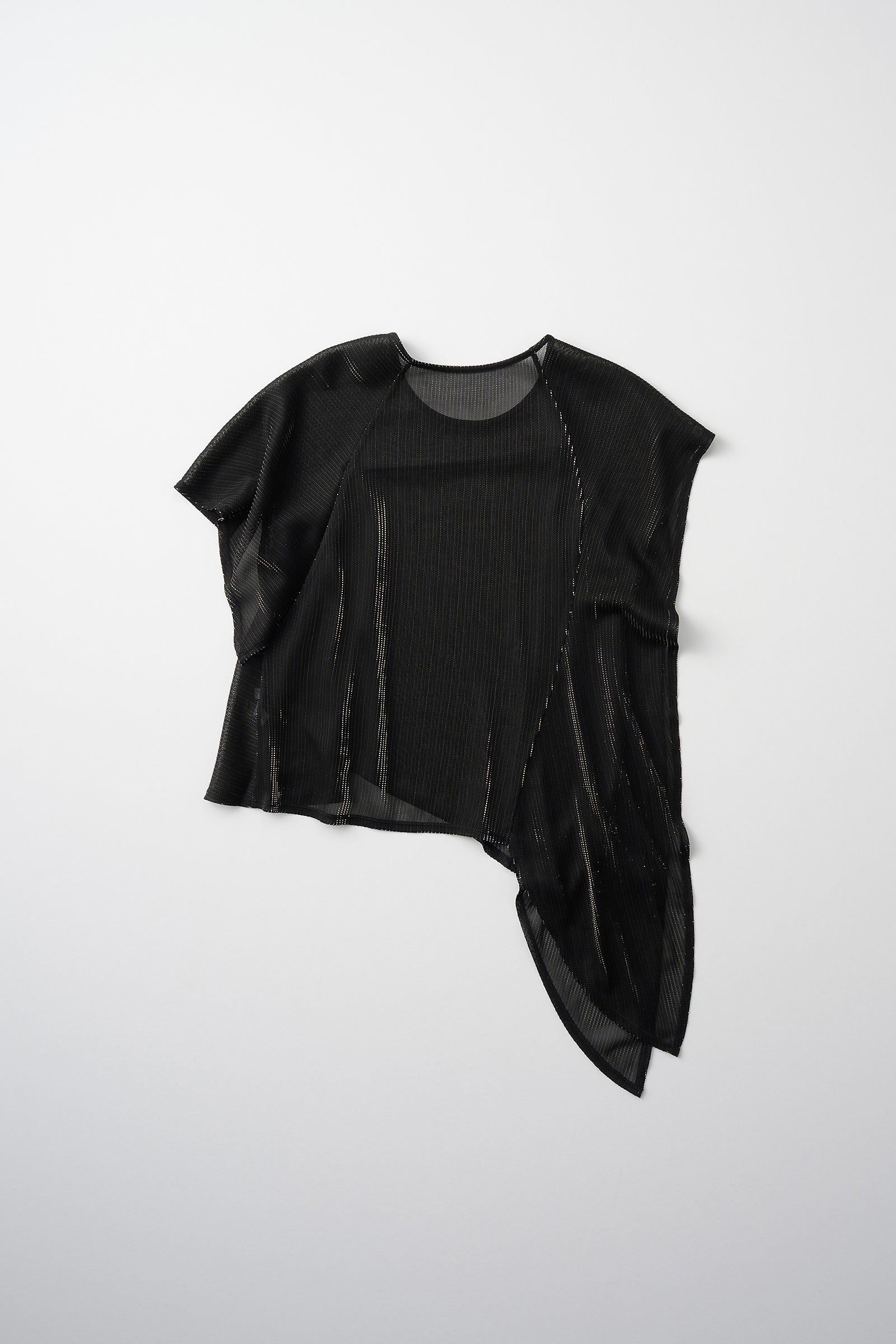 Fluid glimmer asymmetric tops (Black)