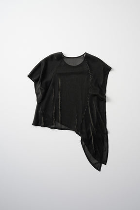 Fluid glimmer asymmetric tops (Black)