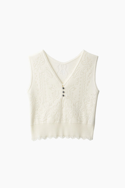 Mirror knit tank (White)