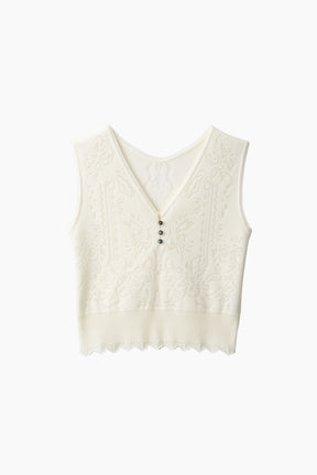 Mirror knit tank (White)